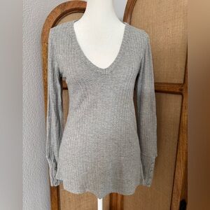 Chaser Gray V-Neck Women's Top